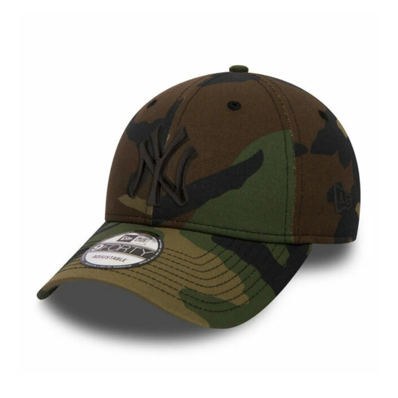 New Era League Essential New York Yankees Cap - Woodland Camo - قبعة